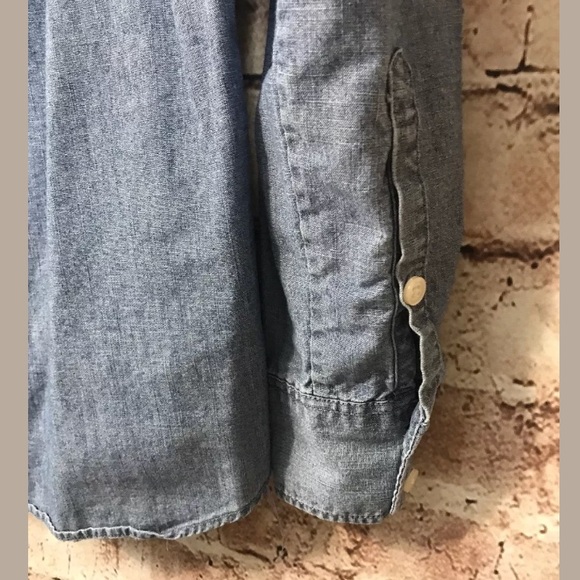 J. Crew Denim Shirt XS Chambray Blouse Blue Jean - Picture 6 of 8
